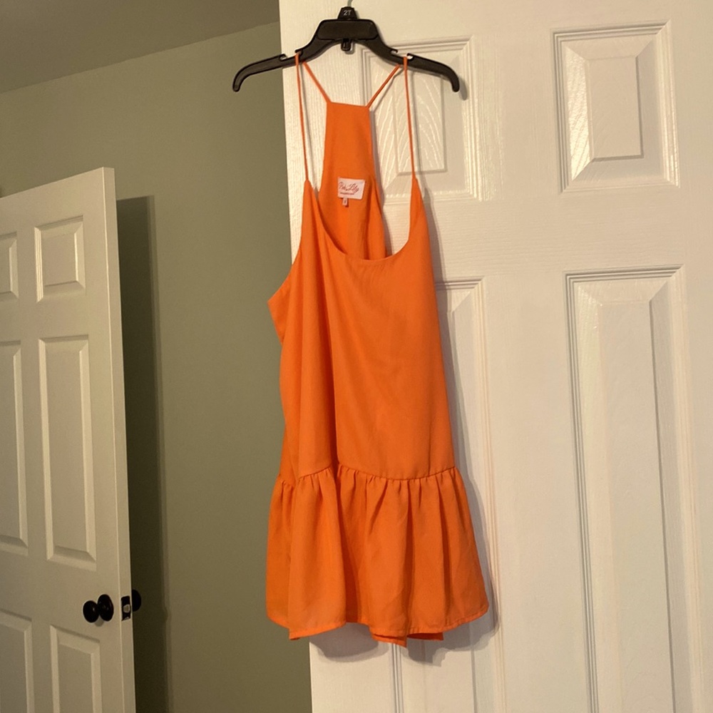 Pink lily women’s medium coral blouse new without tags